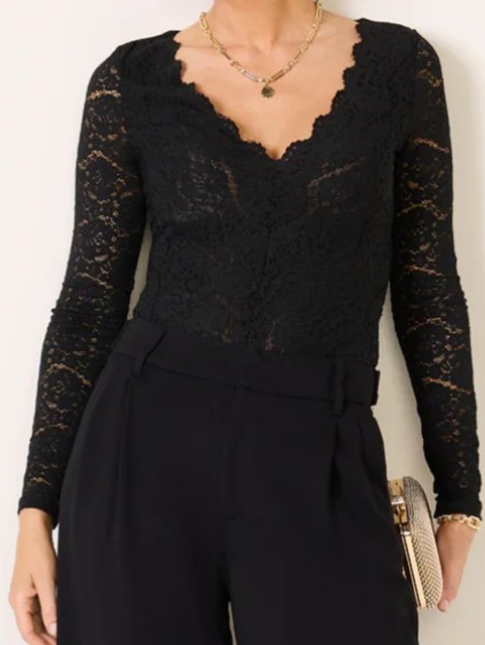 Zsupply Evereve Audrey Lace Top - L